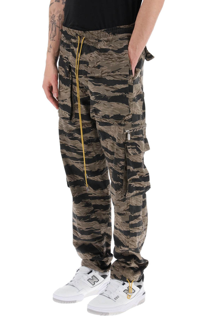 Rhude cargo pants with 'tiger camo' motif all-over-3