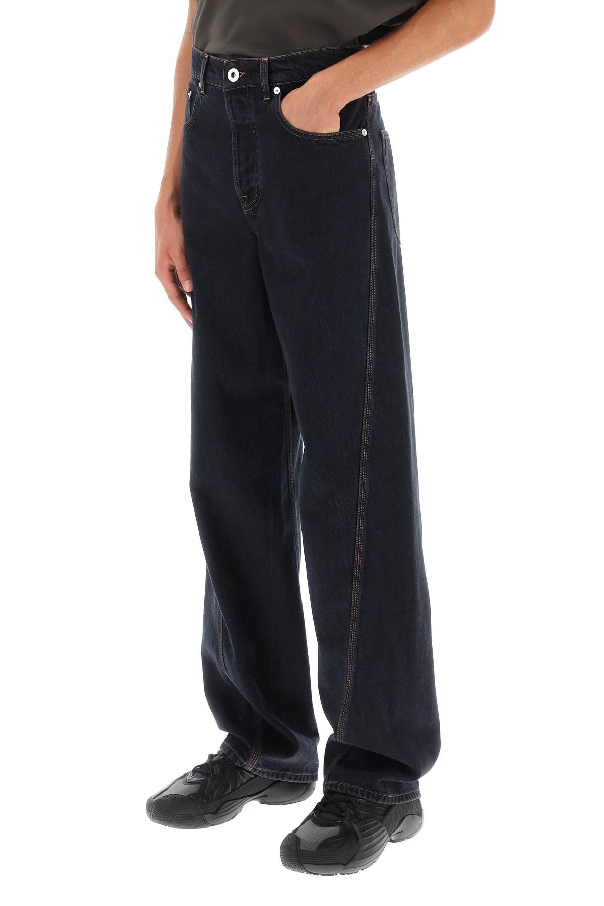 Lanvin baggy jeans with twisted seams-3