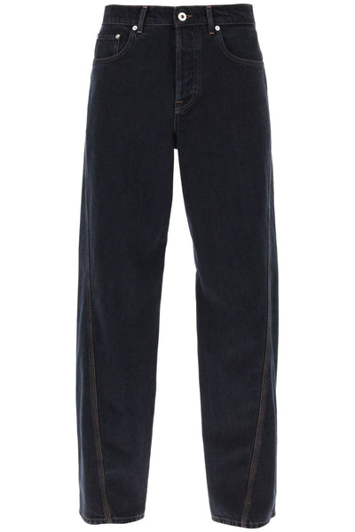 Lanvin baggy jeans with twisted seams-0