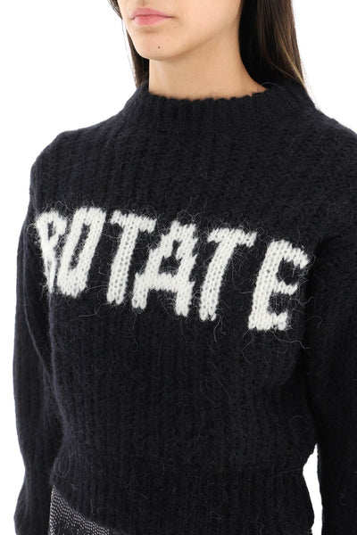 Rotate wool and alpaca sweater with logo-3