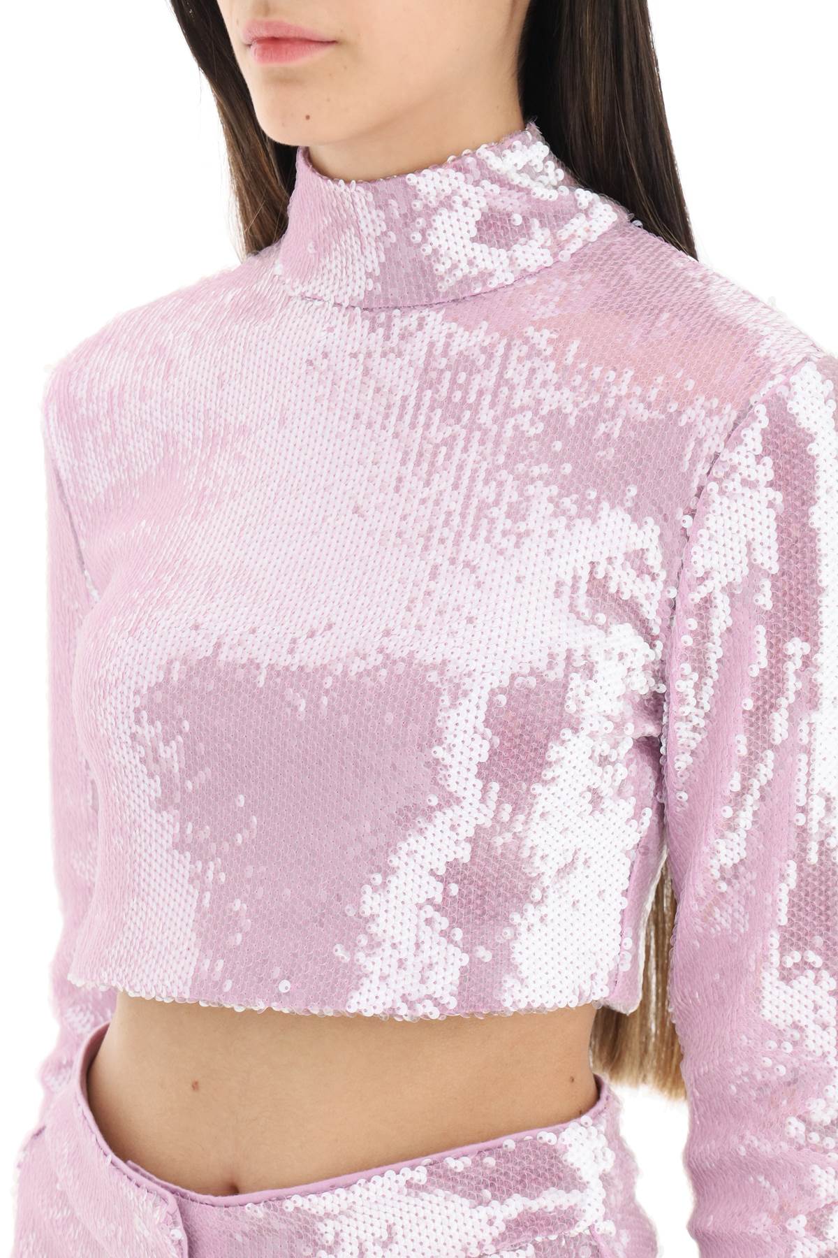 Rotate sequins high-neck top-3