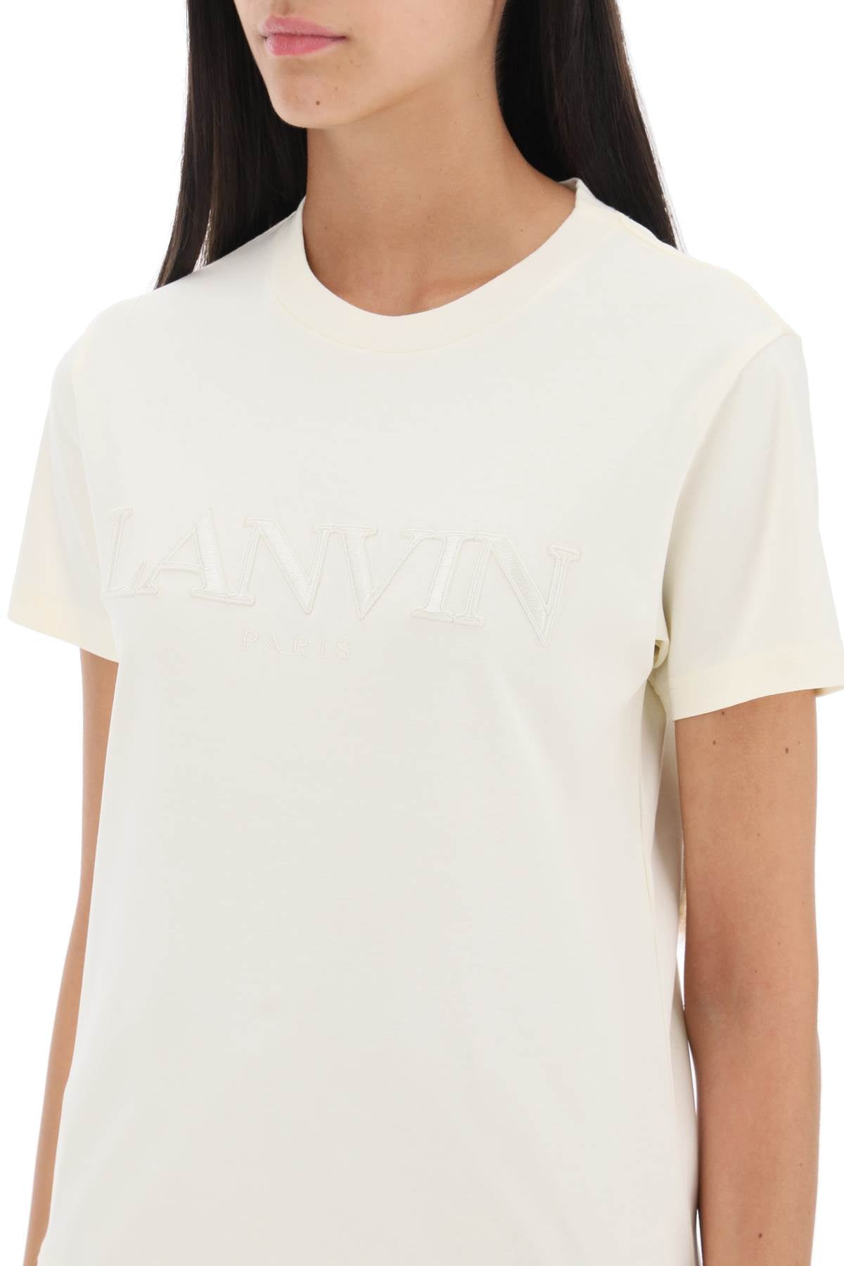 Lanvin logo embroidered t-shirt-3