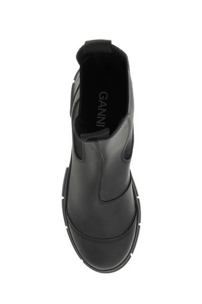 Ganni recycled rubber chelsea ankle boots-1