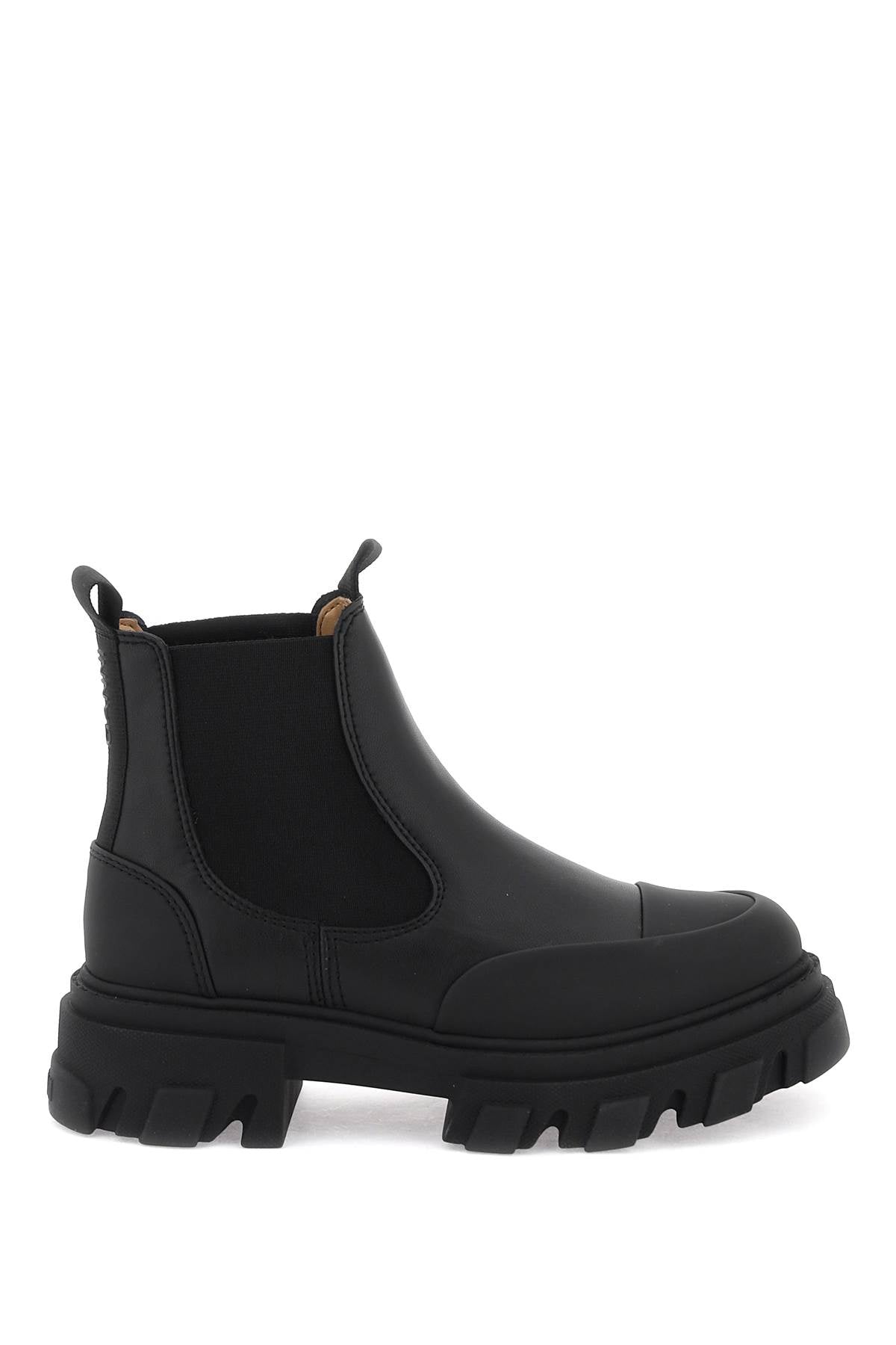 Ganni cleated low chelsea ankle boots-0