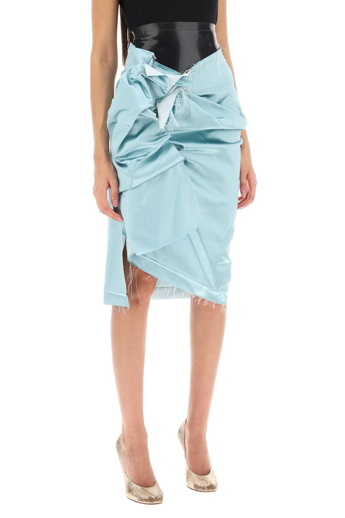 Maison margiela decortique skirt with built-in briefs in latex-1