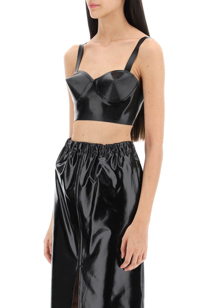 Maison margiela latex top with bullet cups-3
