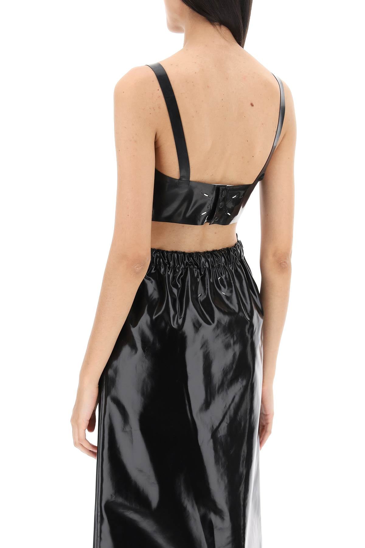 Maison margiela latex top with bullet cups-2