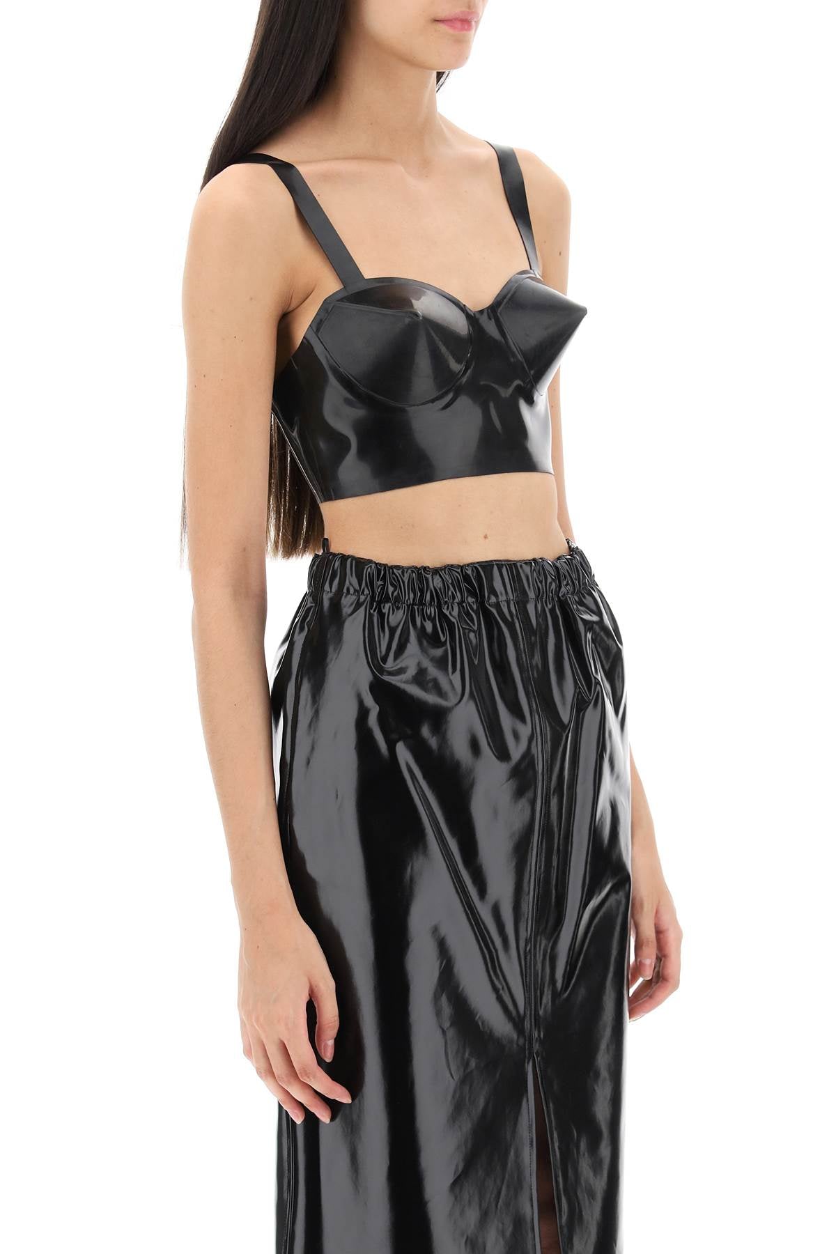 Maison margiela latex top with bullet cups-1