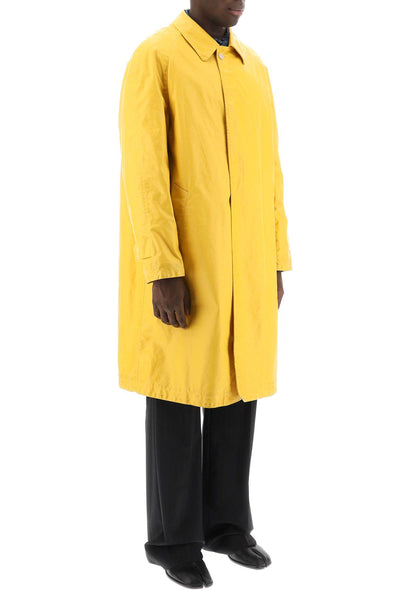 Maison margiela trench coat in worn-out effect coated cotton-1