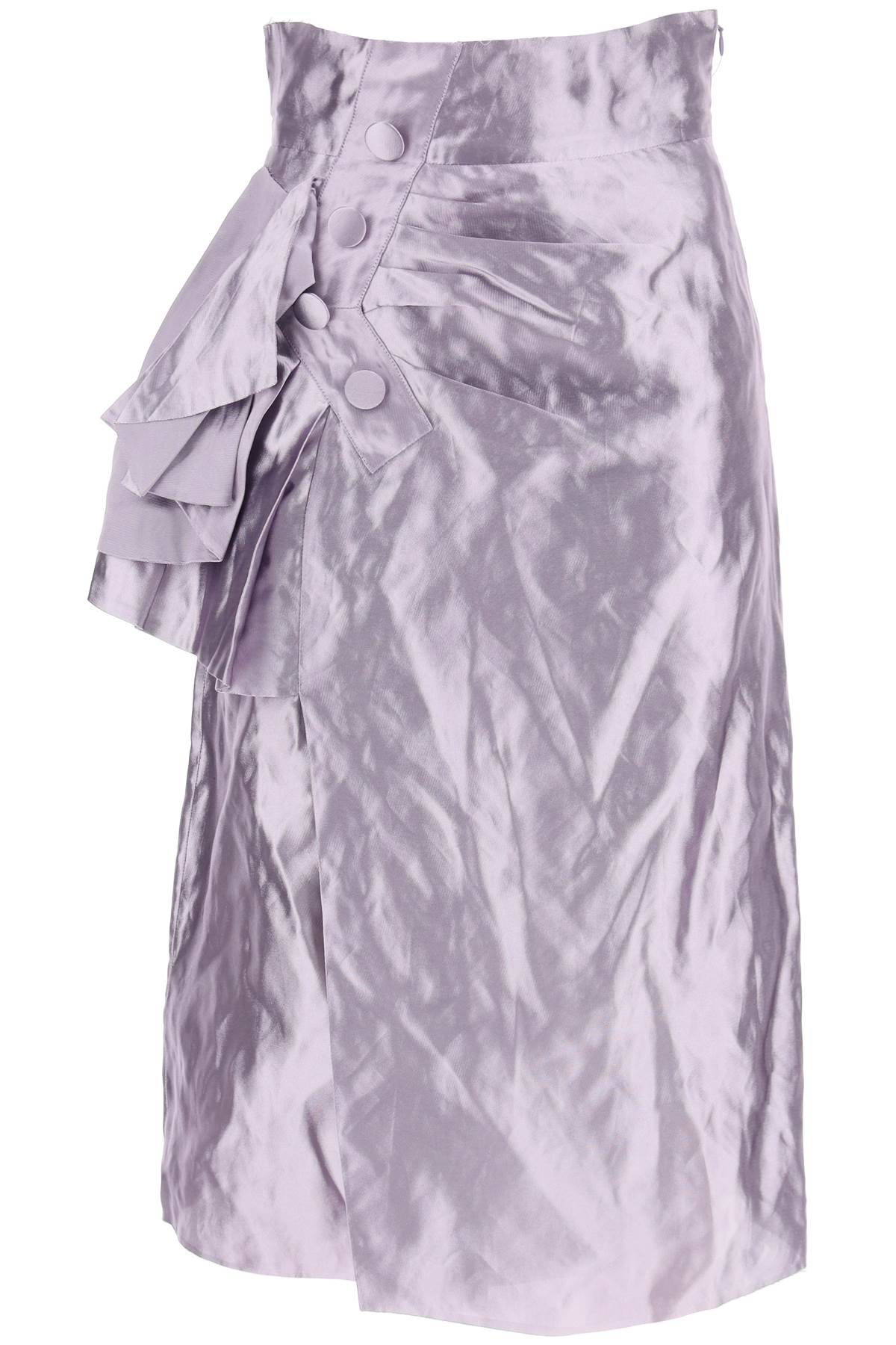 Maison margiela "metallic satin midi wrap skirt with-0