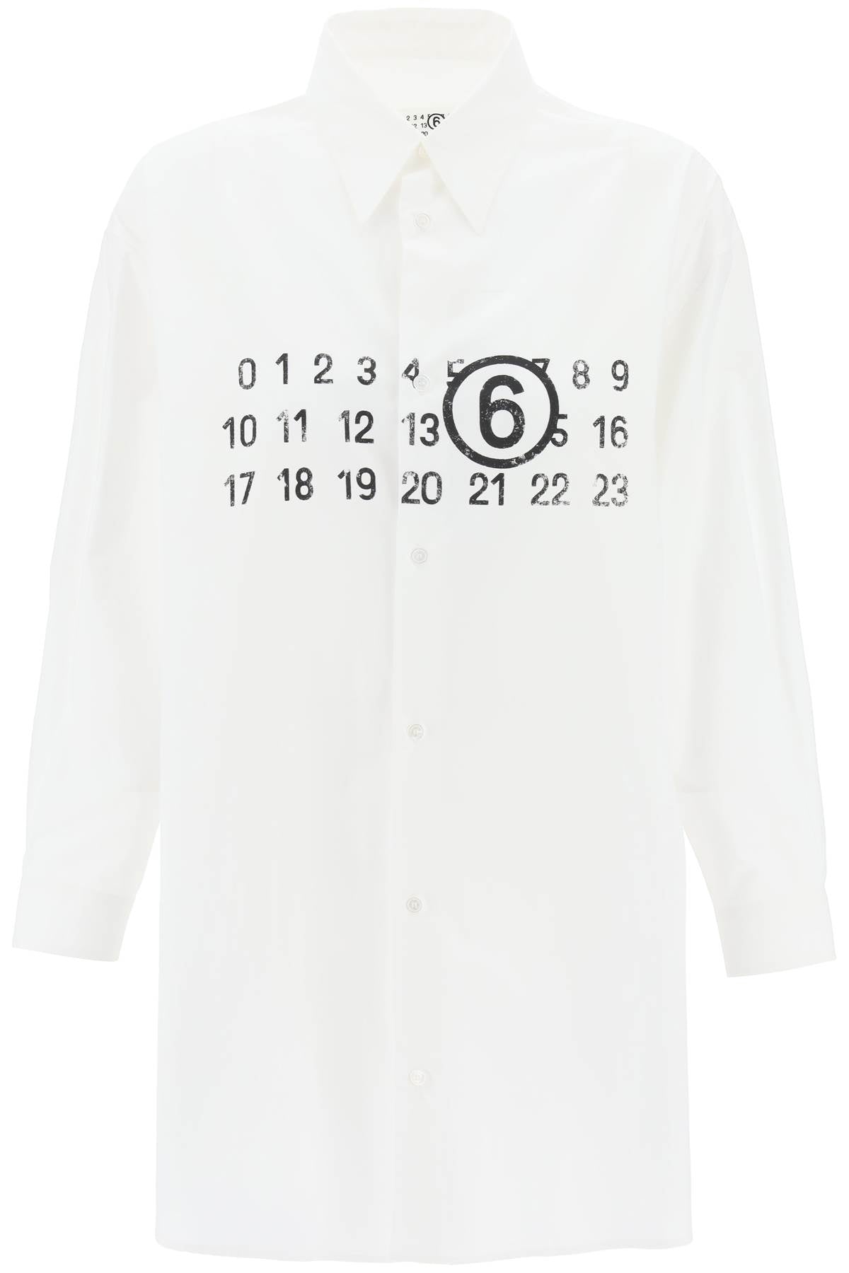 Mm6 maison margiela shirt dress with numeric logo-0