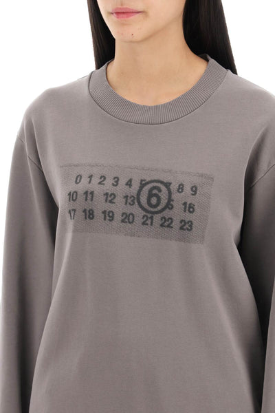 Mm6 maison margiela sweatshirt with numeric logo print-3