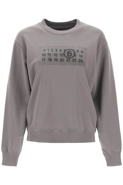 Mm6 maison margiela sweatshirt with numeric logo print-0