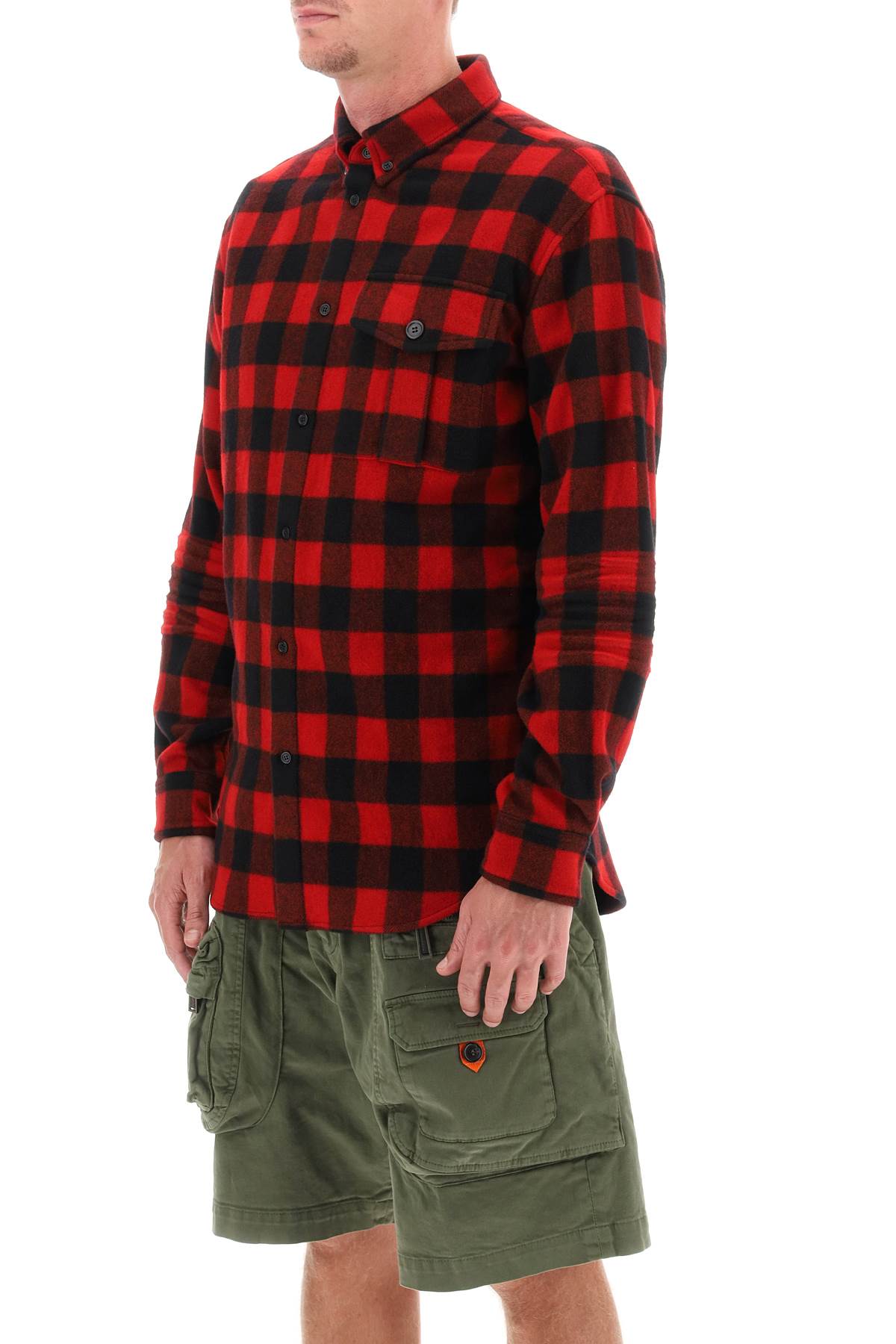 Dsquared2 shirt with check motif and back logo-3