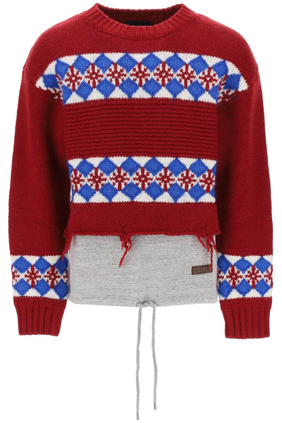 Dsquared2 canadian hybrid sweater-0