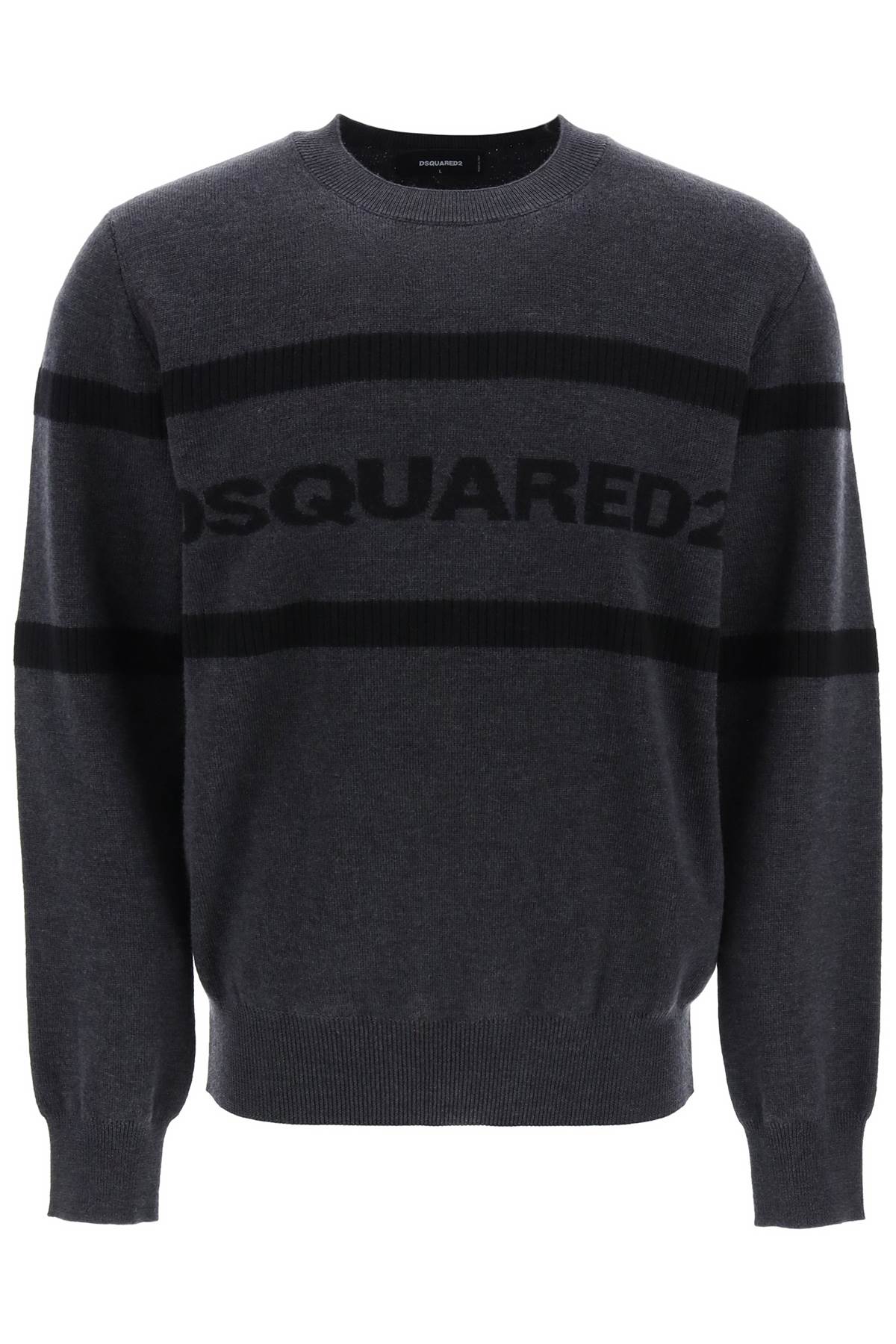 Dsquared2 jacquard logo lettering sweater-0