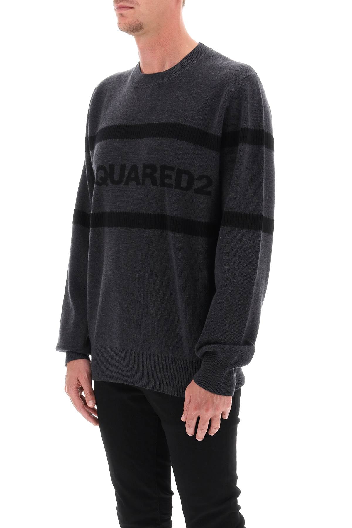Dsquared2 jacquard logo lettering sweater-3