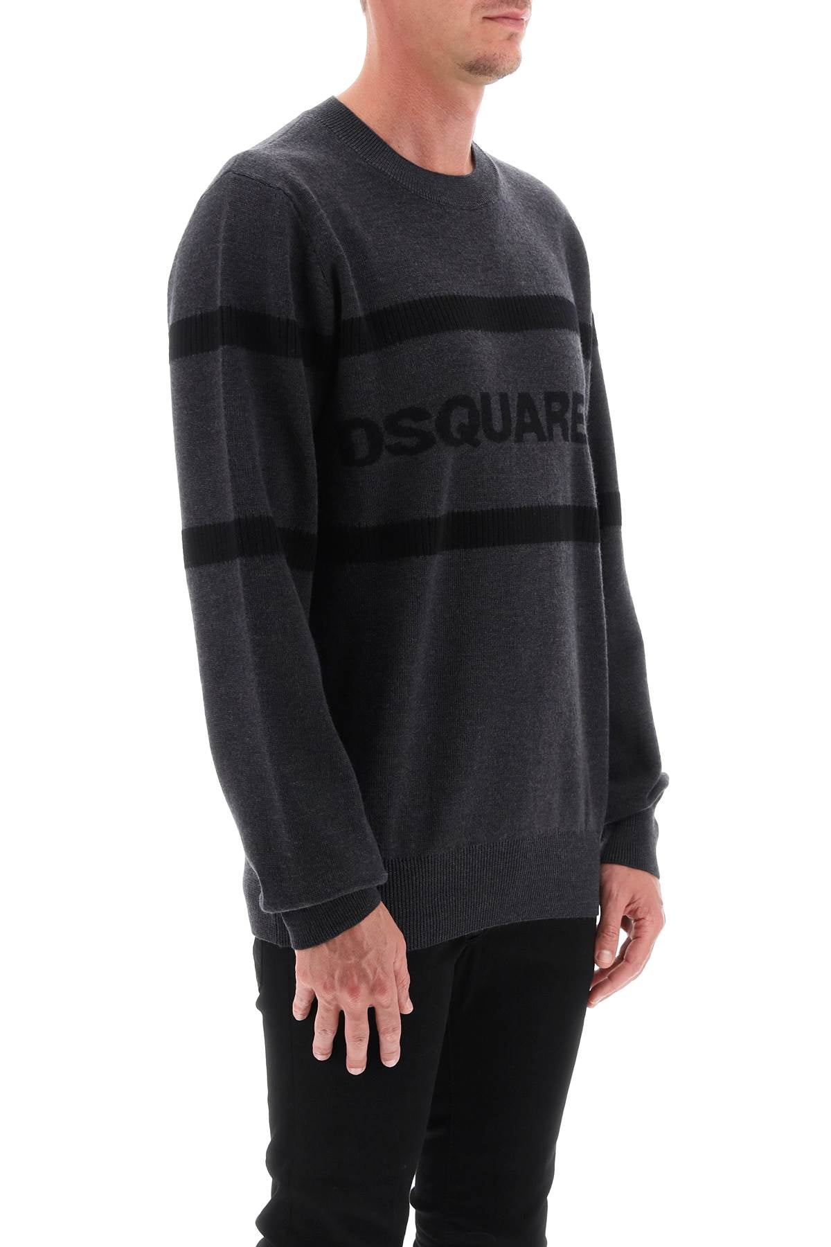 Dsquared2 jacquard logo lettering sweater-1