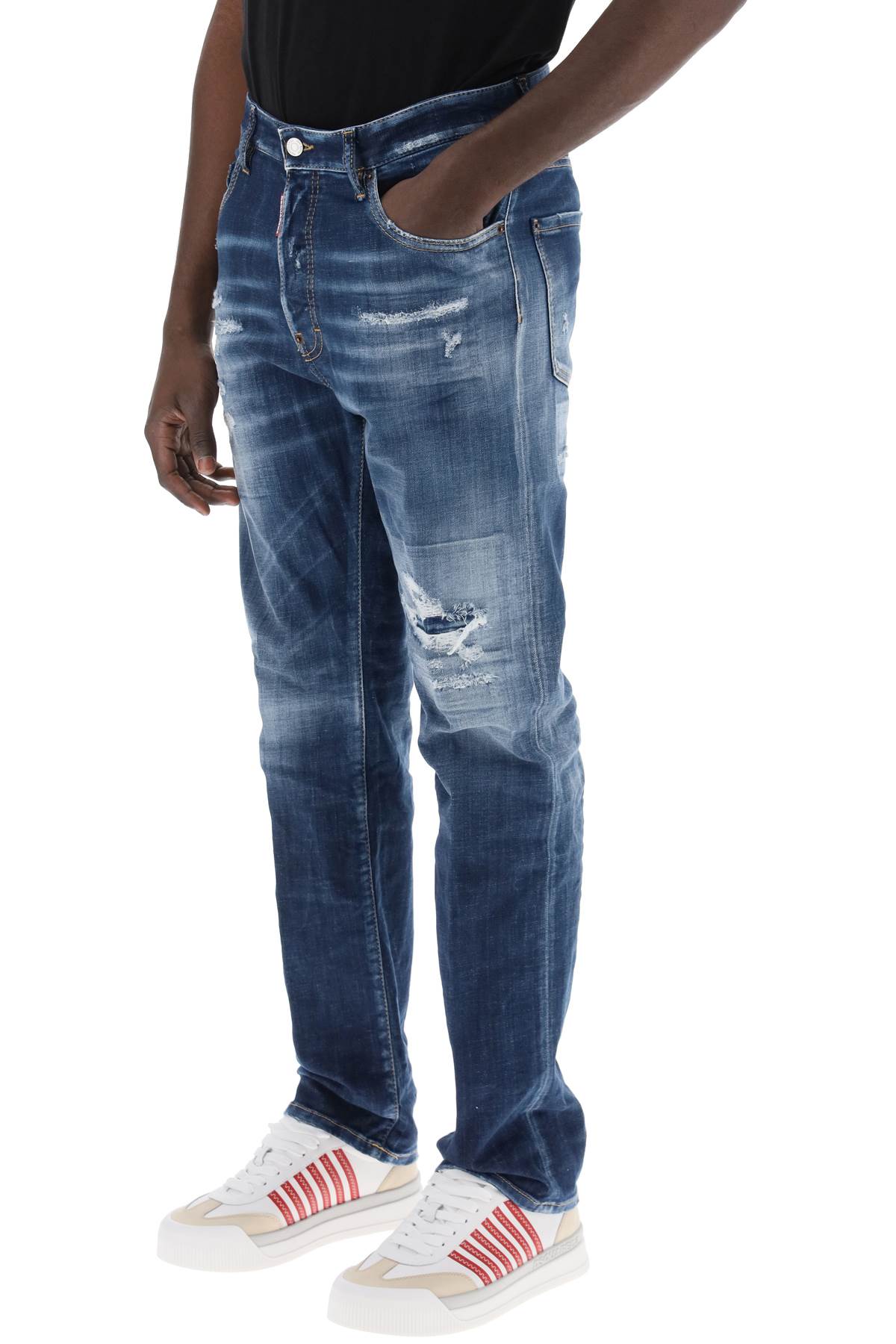 Dsquared2 jeans 642 in denim destroyed-3