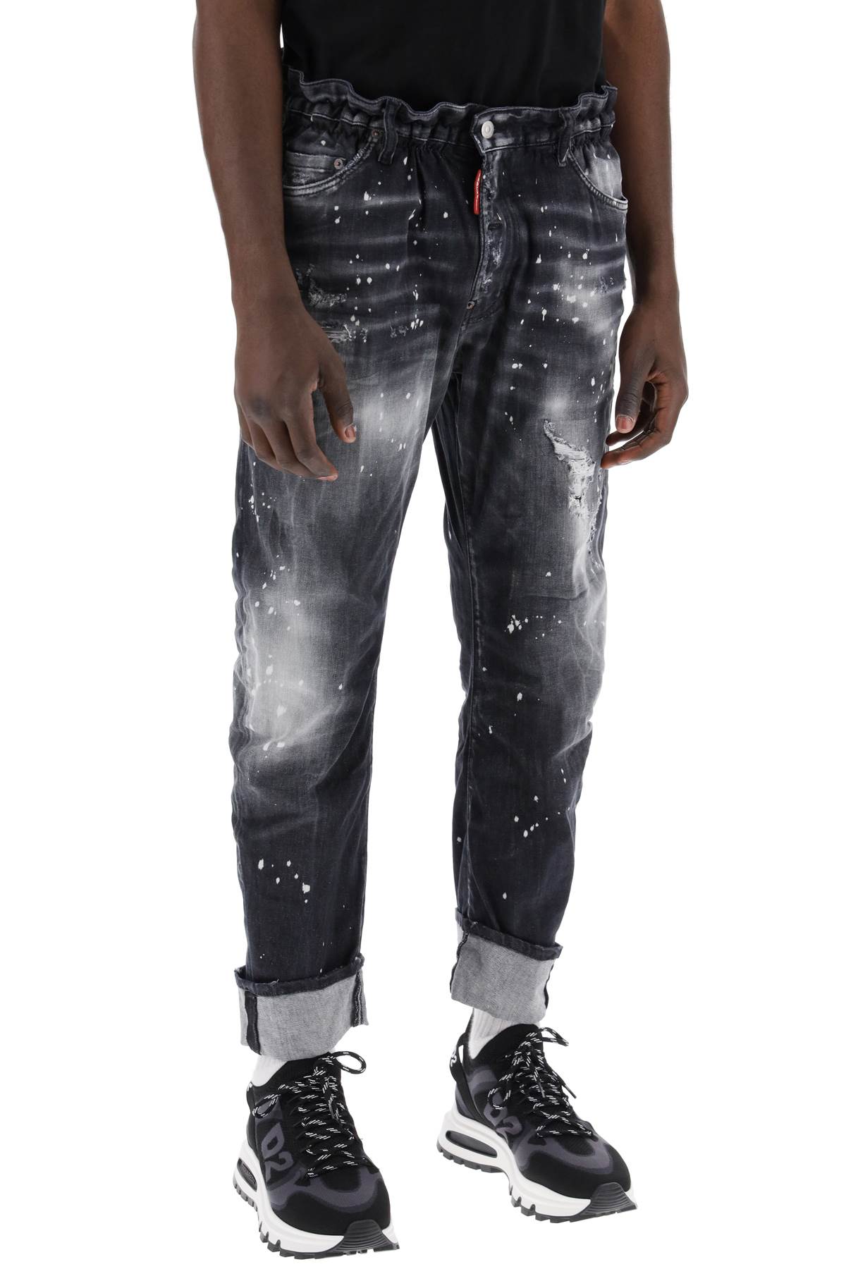 Dsquared2 black ripped wash big brother jeans for men-1