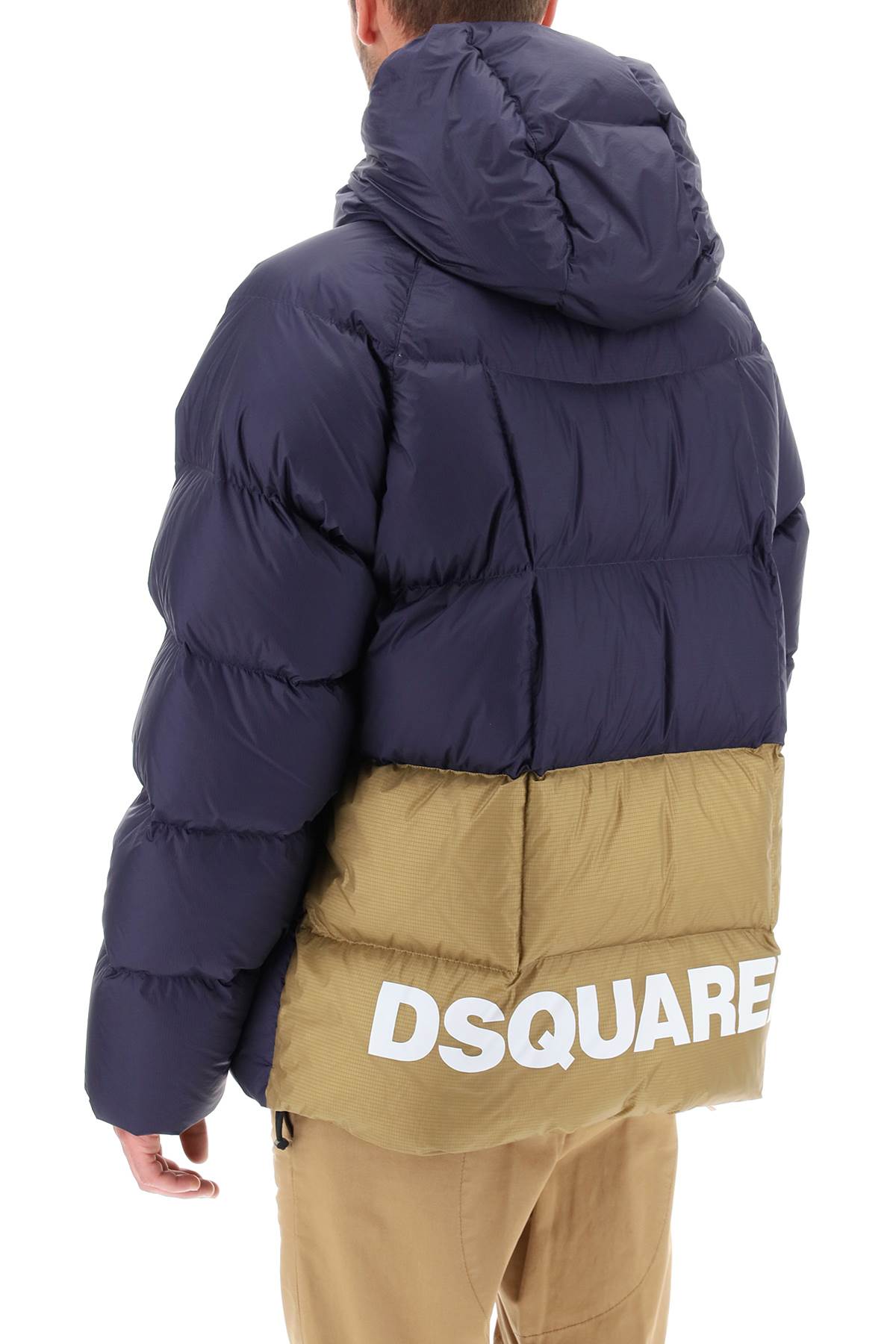 Dsquared2 logo print hooded down jacket-2
