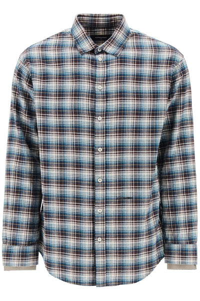 Dsquared2 check shirt with layered sleeves-0