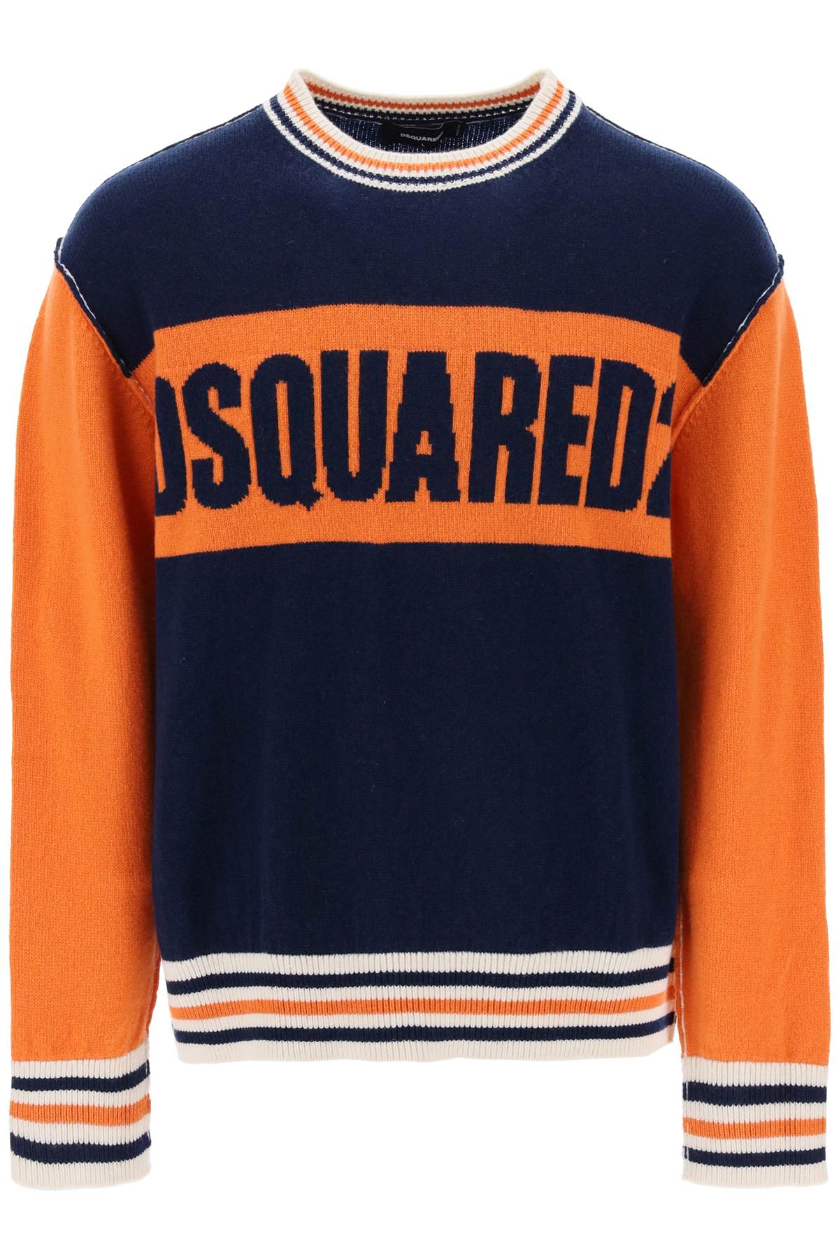 Dsquared2 college sweater in jacquard wool-0