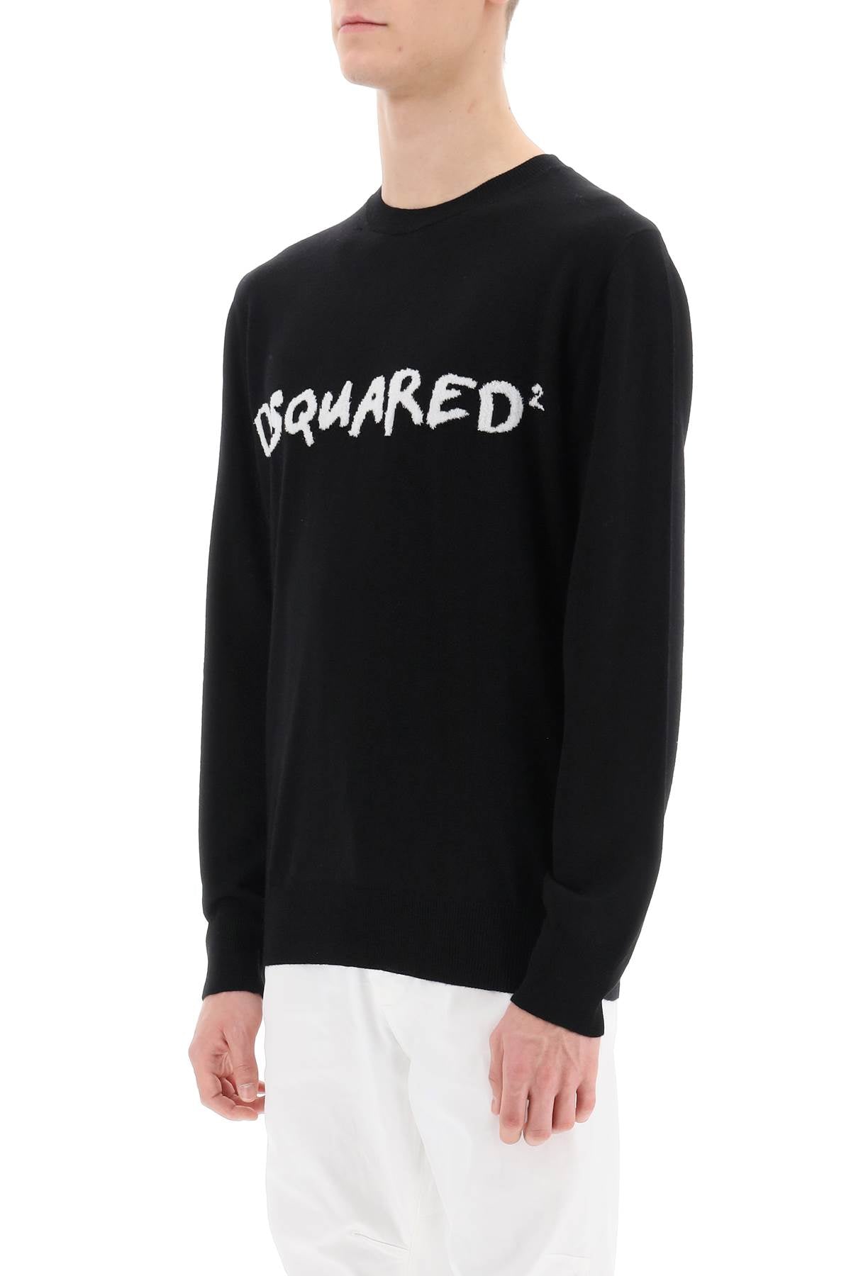 Dsquared2 textured logo sweater-3