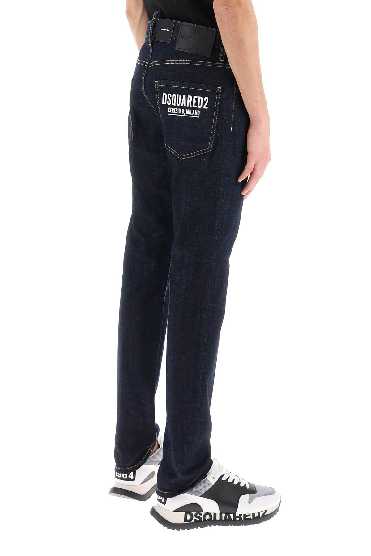 Dsquared2 cool guy jeans in dark rinse wash-3