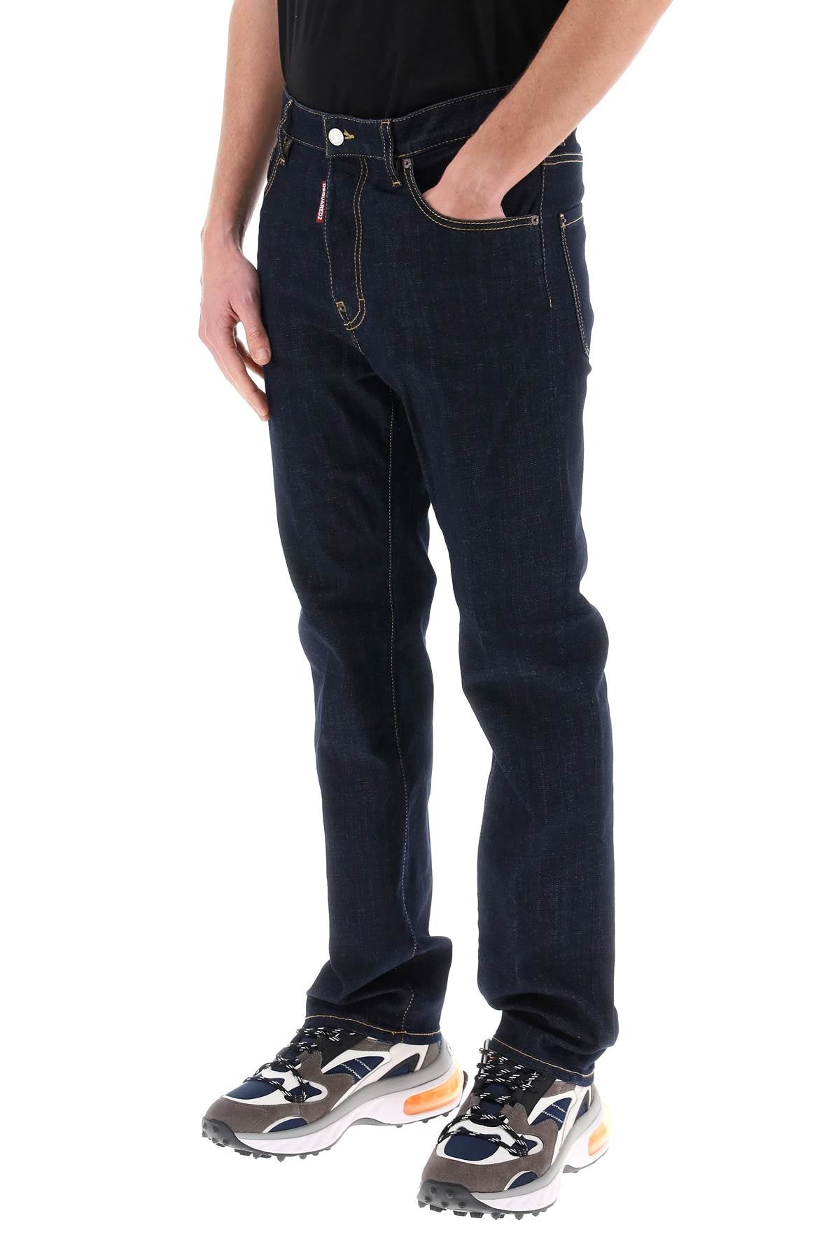Dsquared2 642 jeans in dark rinse wash-3