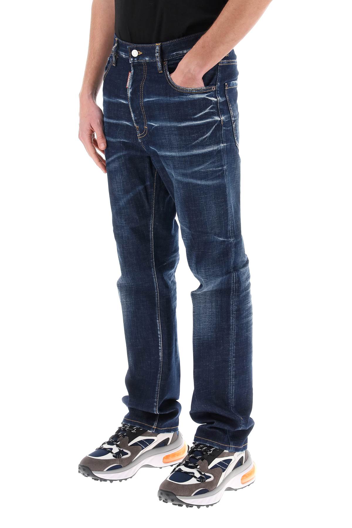 Dsquared2 642 jeans in dark clean wash-3