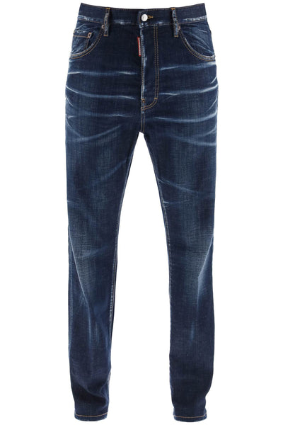 Dsquared2 642 jeans in dark clean wash-0