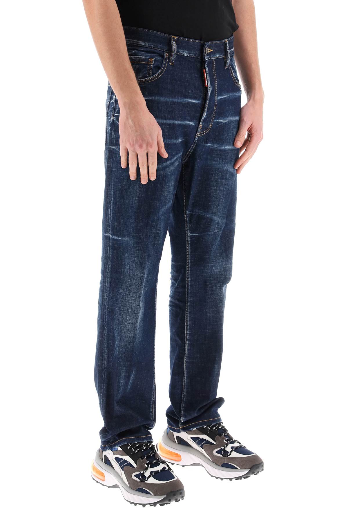 Dsquared2 642 jeans in dark clean wash-1