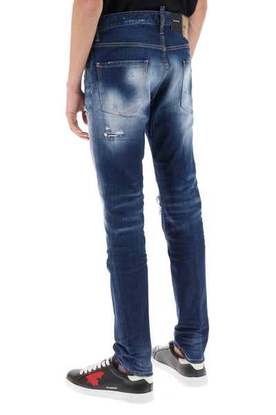 Dsquared2 cool guy jeans in medium worn out booty wash-2