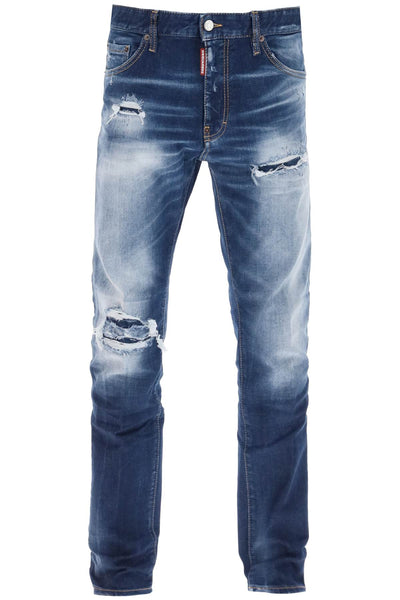 Dsquared2 cool guy jeans in medium worn out booty wash-0