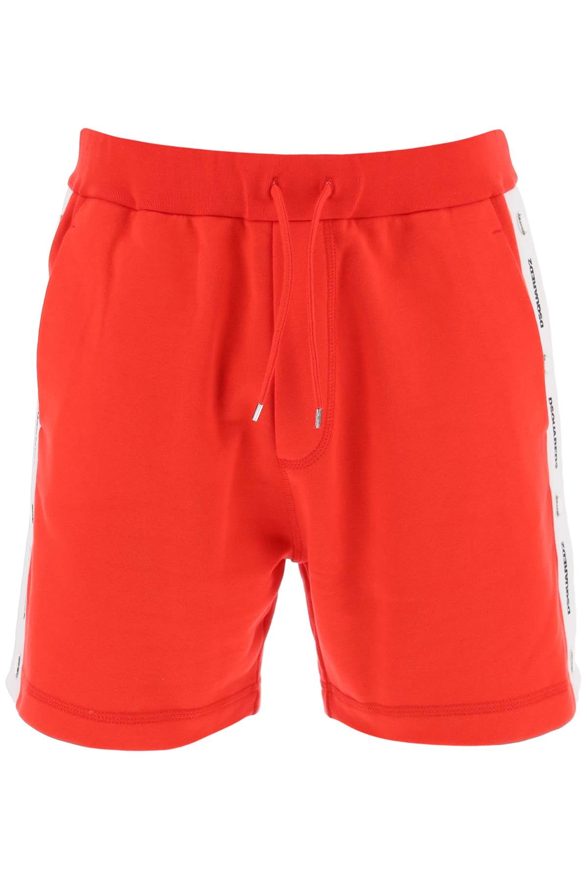 Dsquared2 burbs sweatshorts with logo bands-0