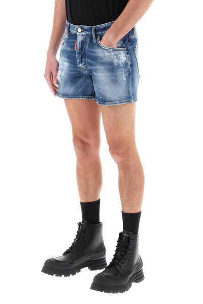 Dsquared2 sexy 70's shorts in worn out booty denim-3