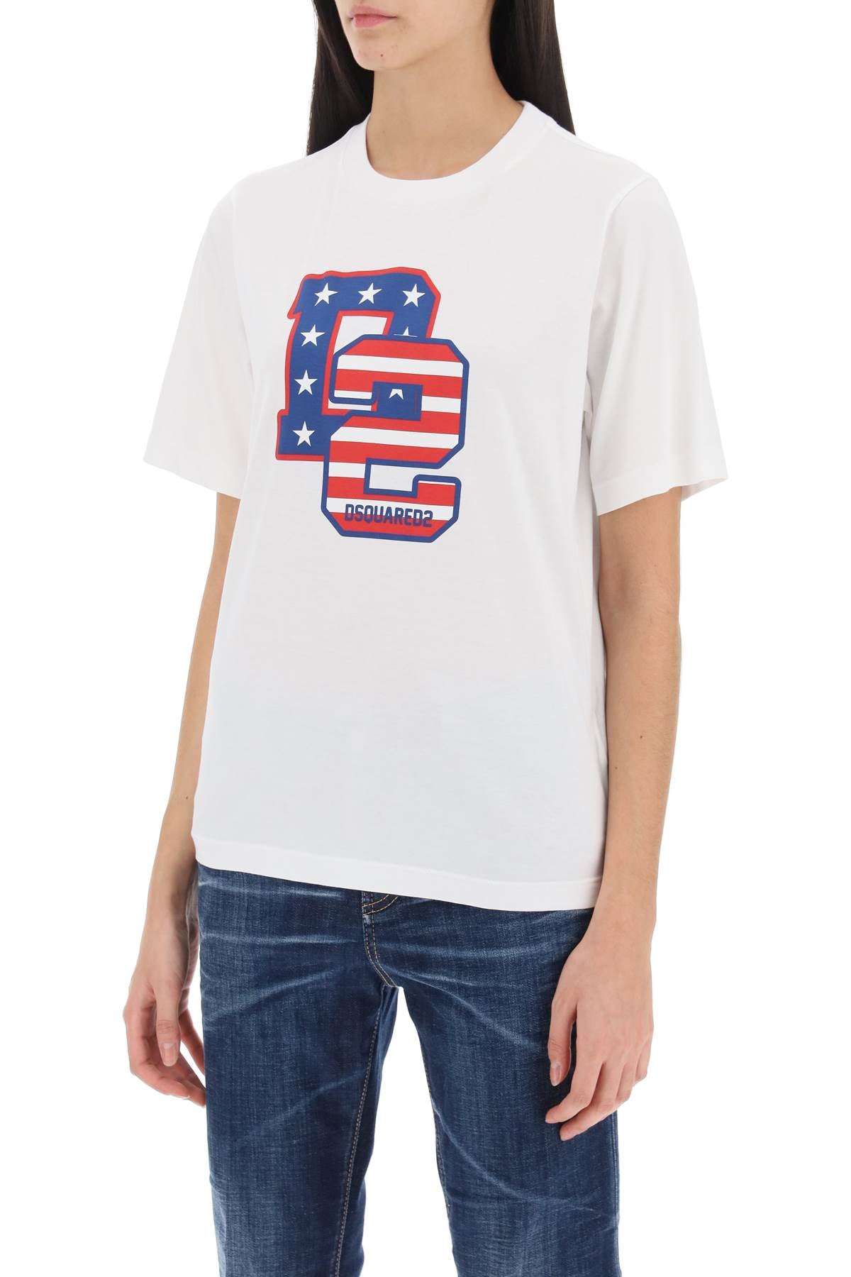 Dsquared2 easy fit t-shirt with graphic print-3