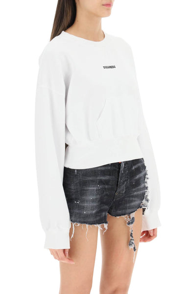Dsquared2 cropped sweatshirt with logo-1