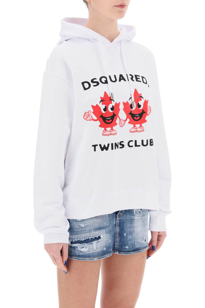 Dsquared2 twins club hooded sweatshirt-1