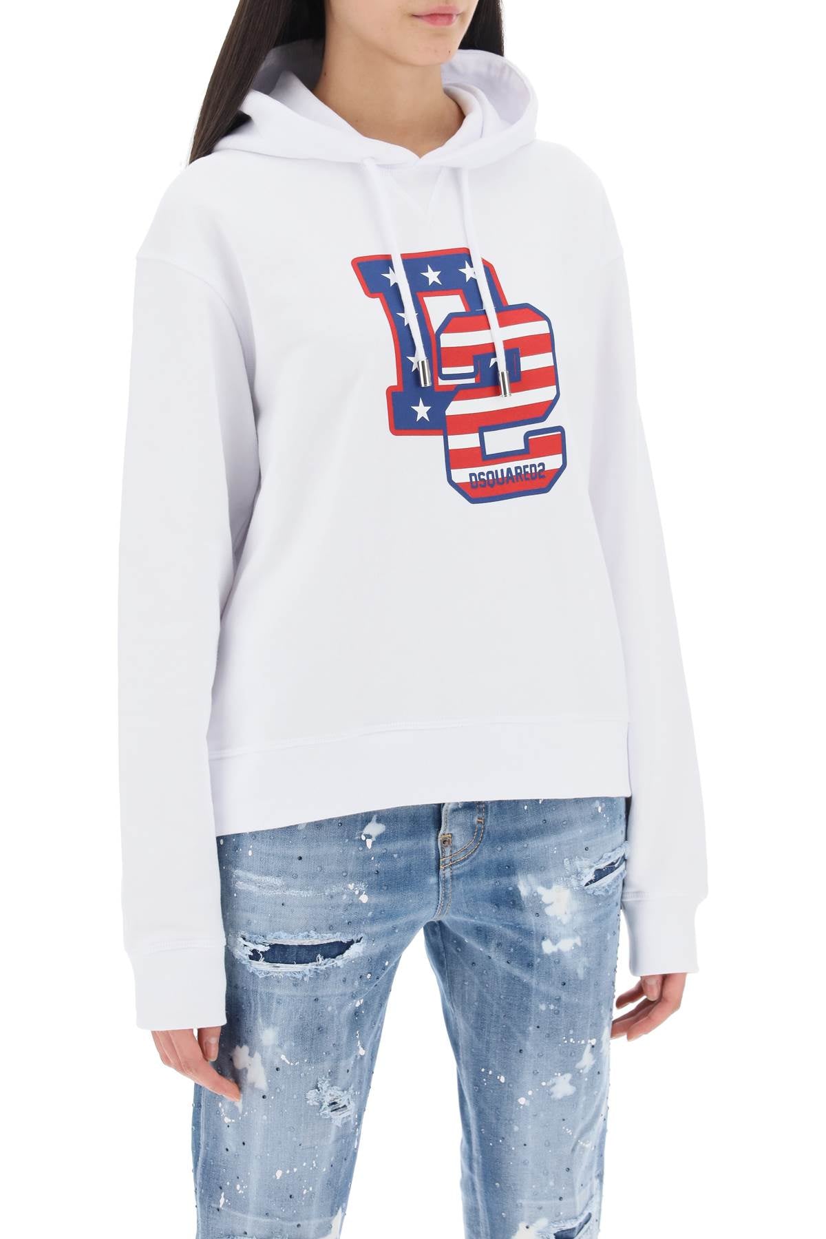 Dsquared2 cool fit hoodie with graphic print-1
