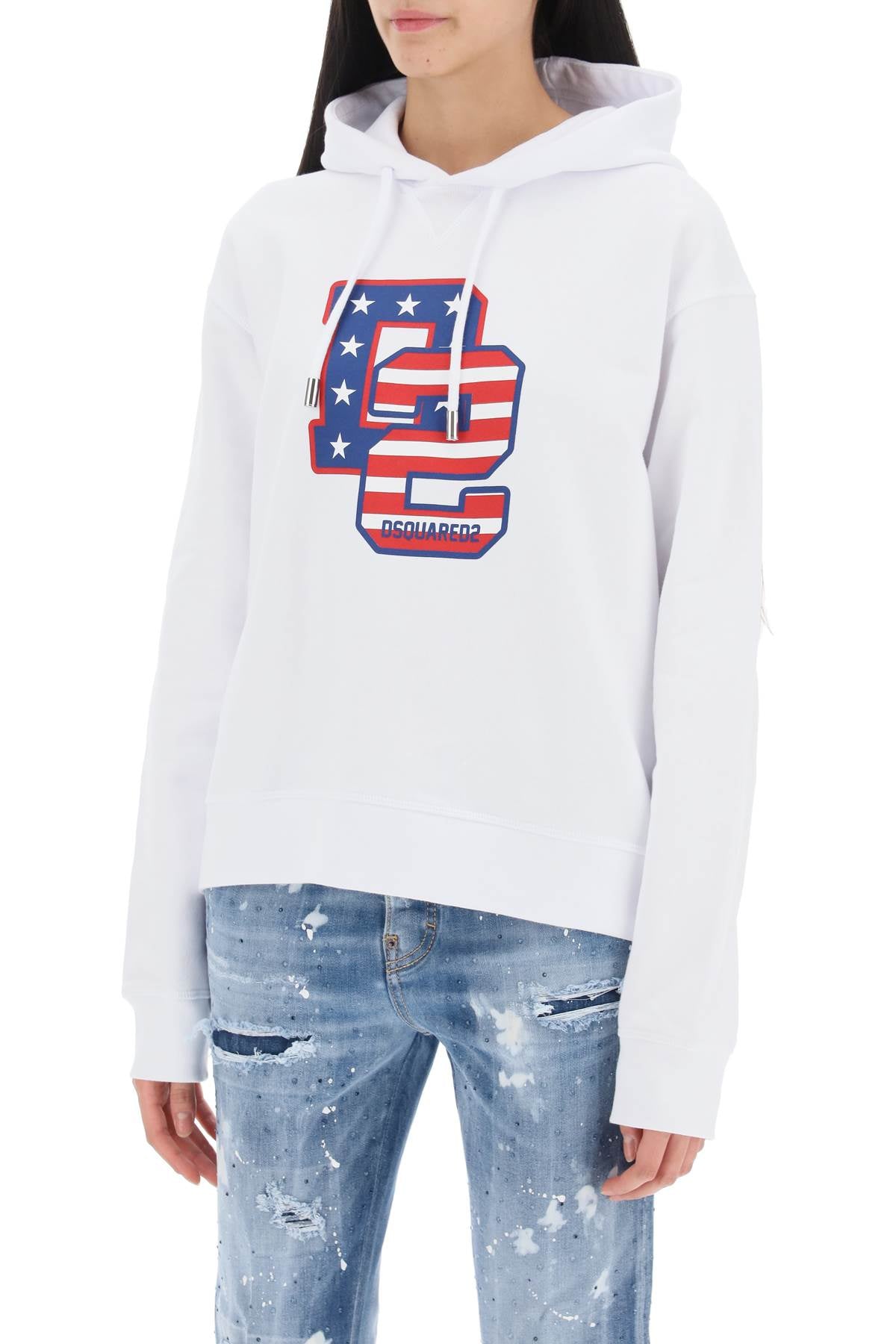 Dsquared2 cool fit hoodie with graphic print-3