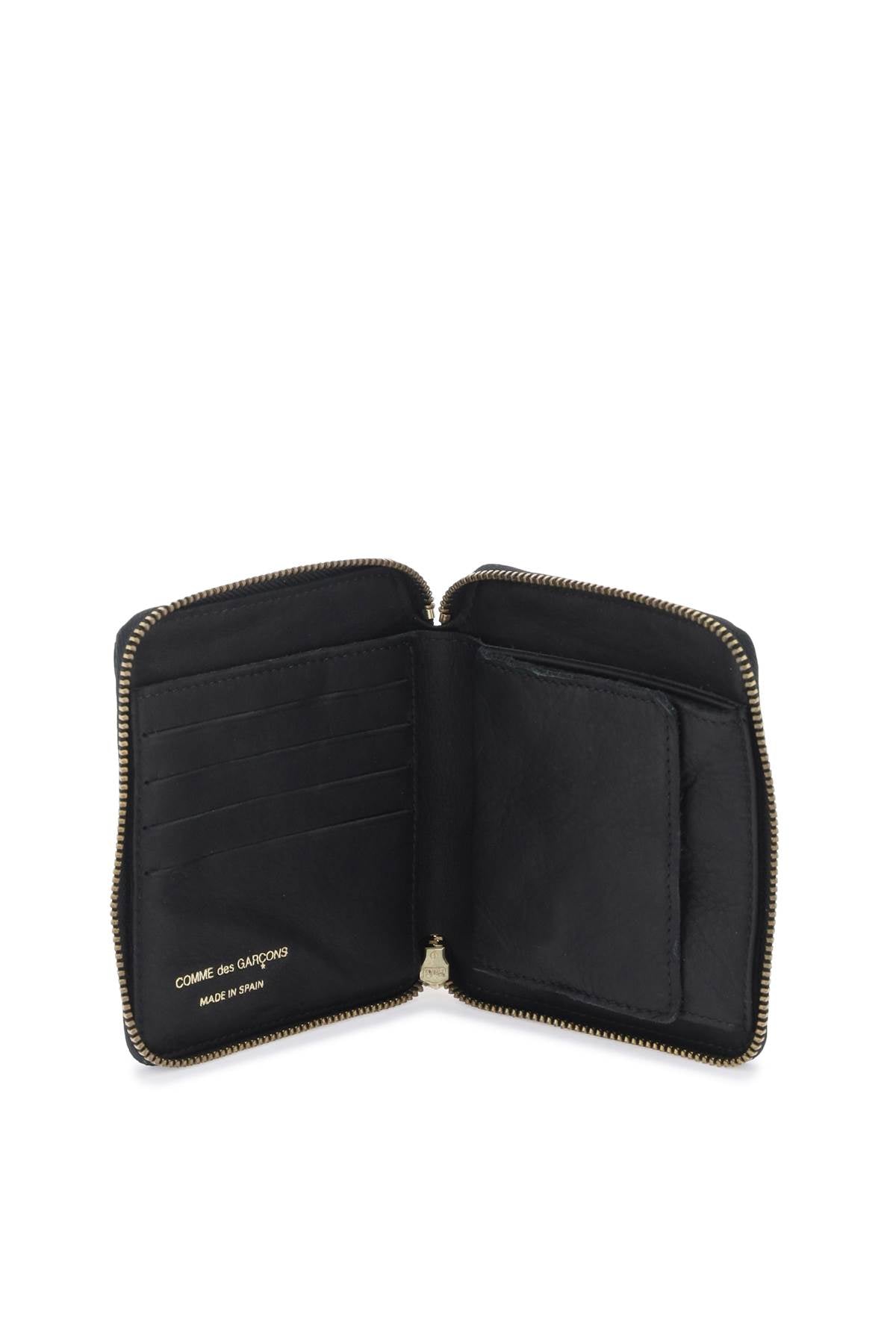 Comme des garcons wallet washed leather zip-around wallet-1