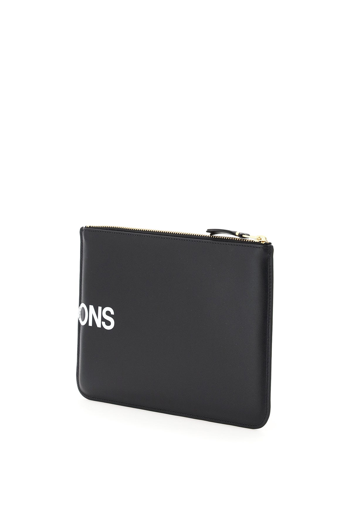 Comme des garcons wallet leather pouch with logo-1