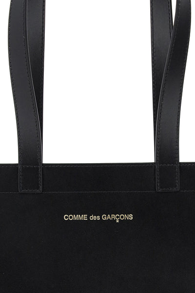Comme des garcons wallet leather tote bag with logo-2