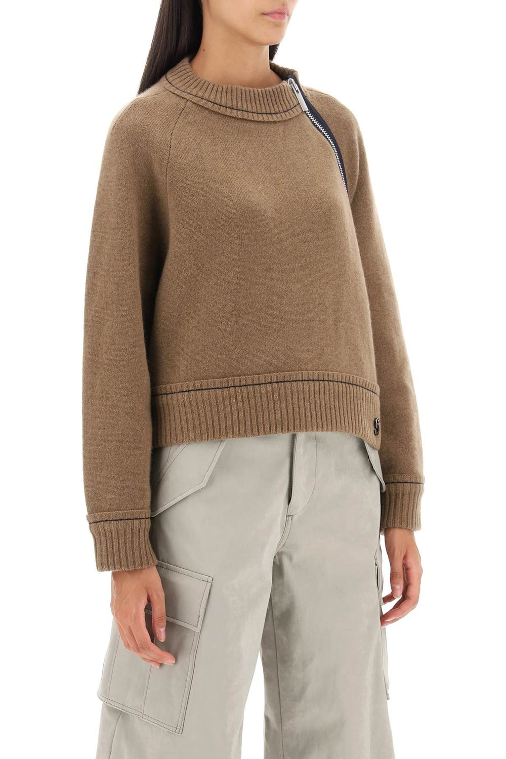 Sacai cashmere cotton sweater-1