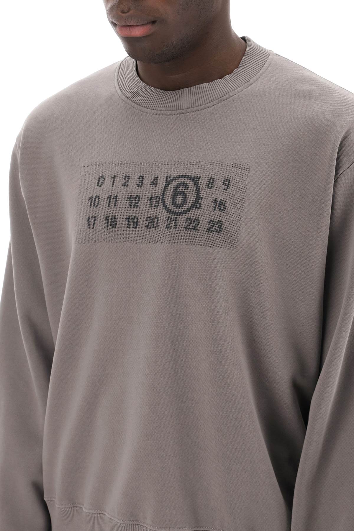 Mm6 maison margiela sweatshirt with numeric logo print-3