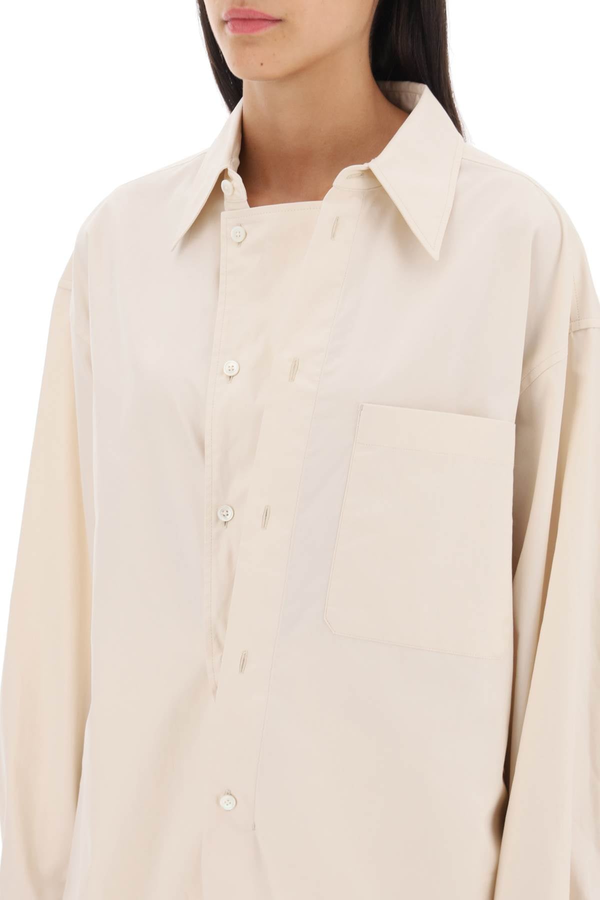 Lemaire oversized shirt in poplin-3