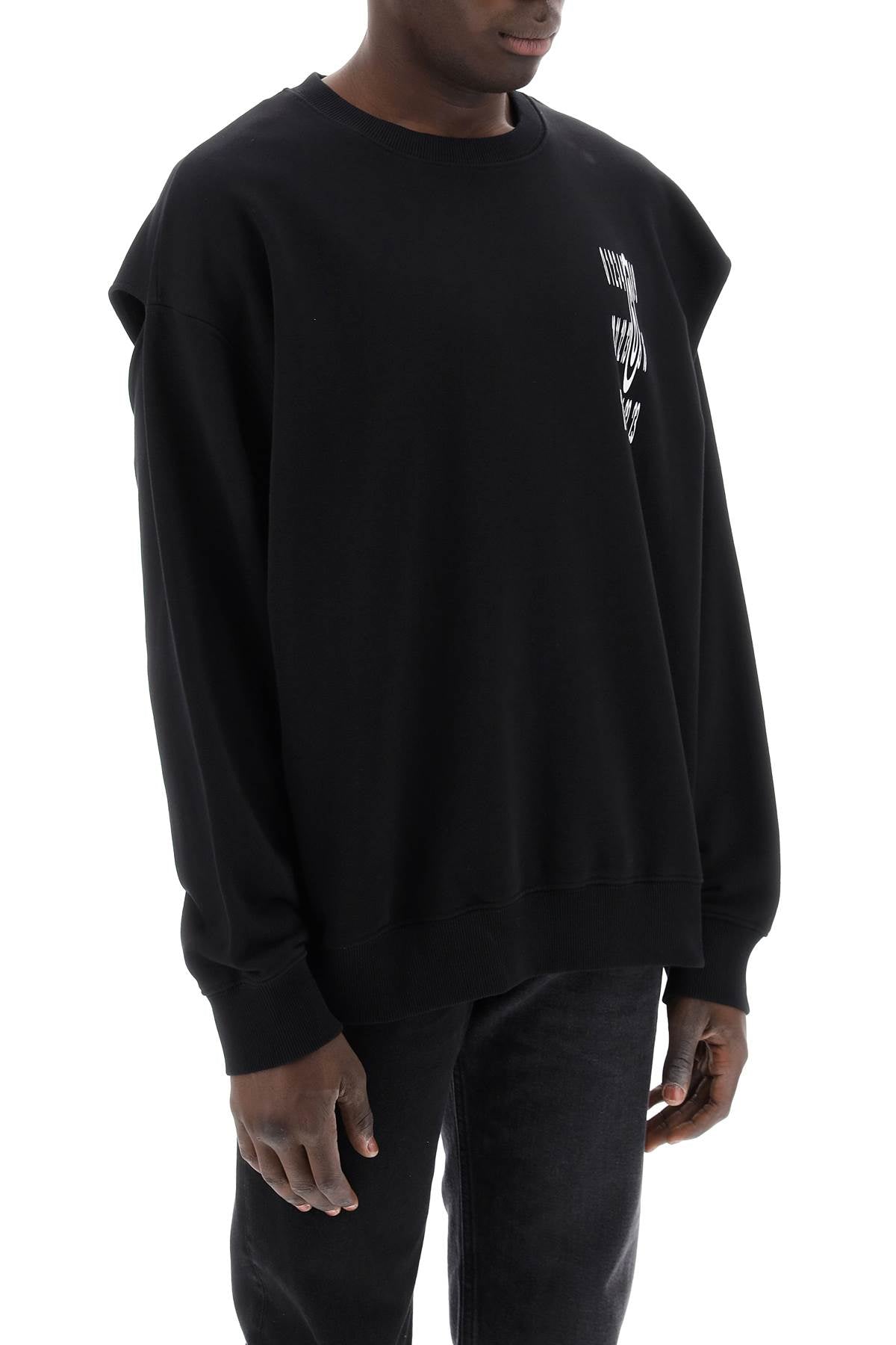 Mm6 maison margiela "sweatshirt with cut out and numeric-1