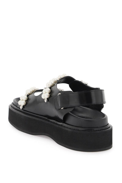 Simone rocha platform sandals with pearls and crystals-2